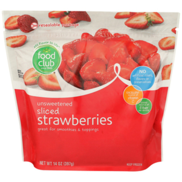Food Club Unsweetened Sliced Strawberries Same-Day Delivery