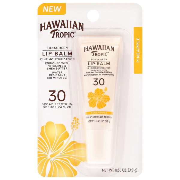 Hawaiian Tropic Sunscreen Broad Spectrum SPF 30 Pineapple Lip Balm - .35 oz