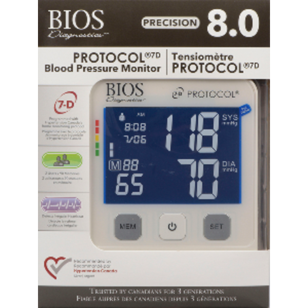 BIOS Protocol 7D Home Blood Pressure Monitor Same-Day Delivery | Rexall