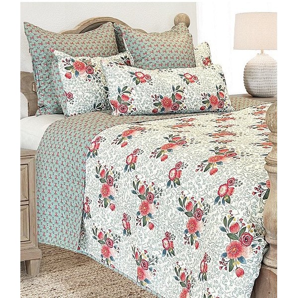 Ida Mae Home x Erin  Ben Co. Zara Floral Linen Reversible Quilt