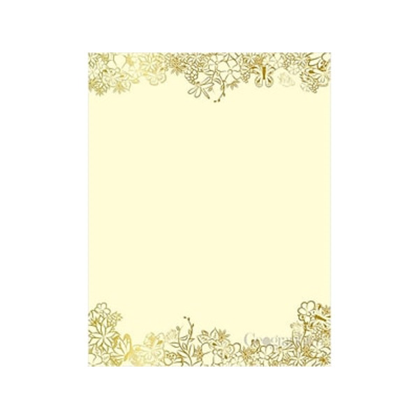 GE ographics Flowers Letterhead - Yellow & Gold