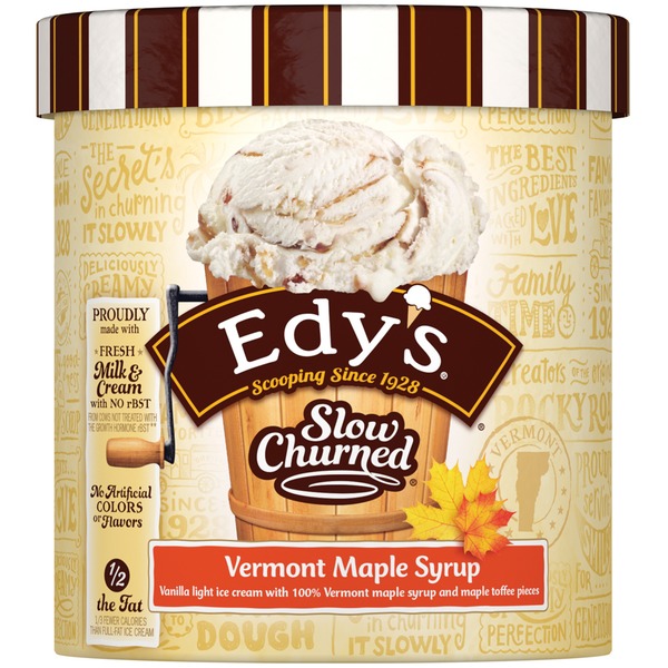 EDY'S Vermont Maple Syrup Dreyer's/Edy's Slow Churned Light Ice