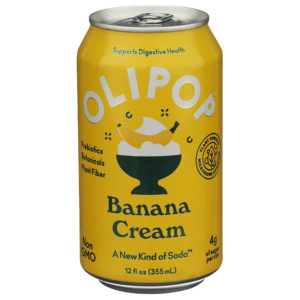 Olipop Banana Cream Prebiotic Sparkling Tonic