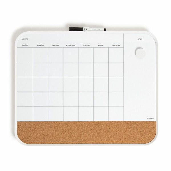 U Brands Mod Frame 3-in-1 Planner Board - White