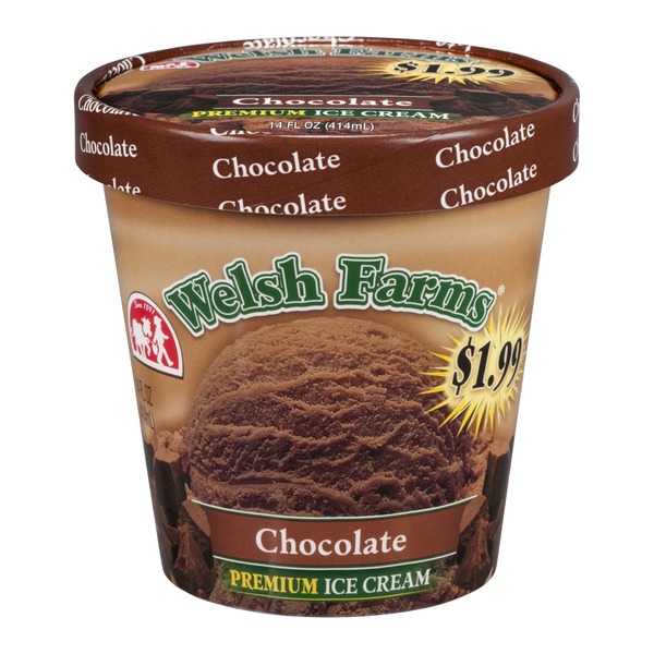 Welsh Farms Premium Ice Cream Chocolate (14 fl oz) Instacart