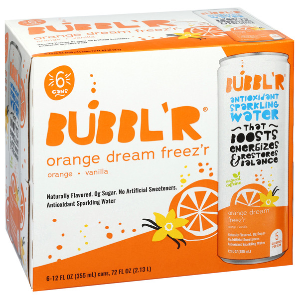 BUBBL'R Antioxidant Sparkling Water, orange dream freez'r Same-Day