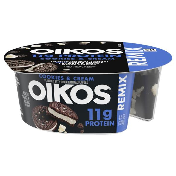 Oikos REMIX Cookies & Cream 11g Protein Vanilla Nonfat Greek