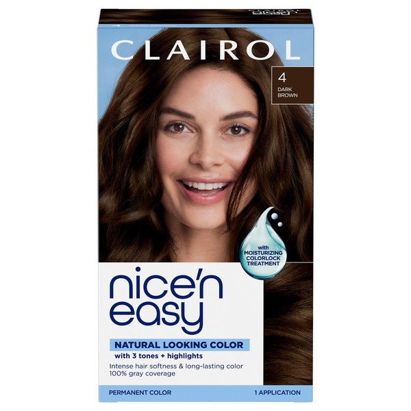 Nice'n Easy 4 Dark Brown Permanent Hair Color Same-Day Delivery or
