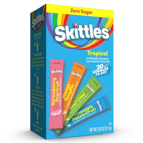 Skittles Tropical Variety Pack, Low Calorie Drink Mix Same-Day