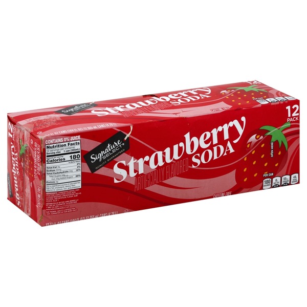 Signature Select Strawberry Soda (12 fl oz) Instacart