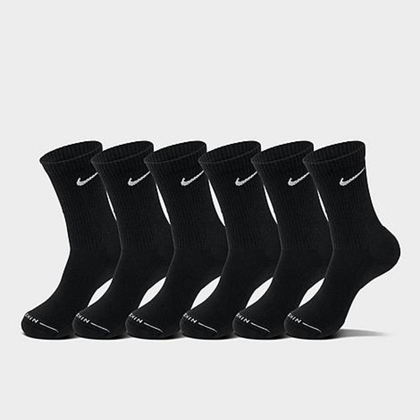 Nike Everyday Elevated Crew Socks, M - Black/White