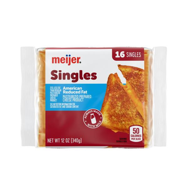 Meijer American Reduced Fat Pasteurized Process Cheese Singles