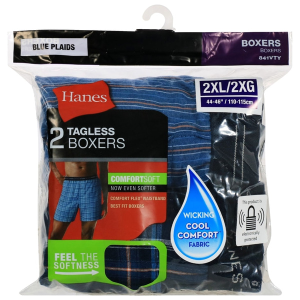 Hanes Boxers, Tagless, Soft & Breathable, 2XL