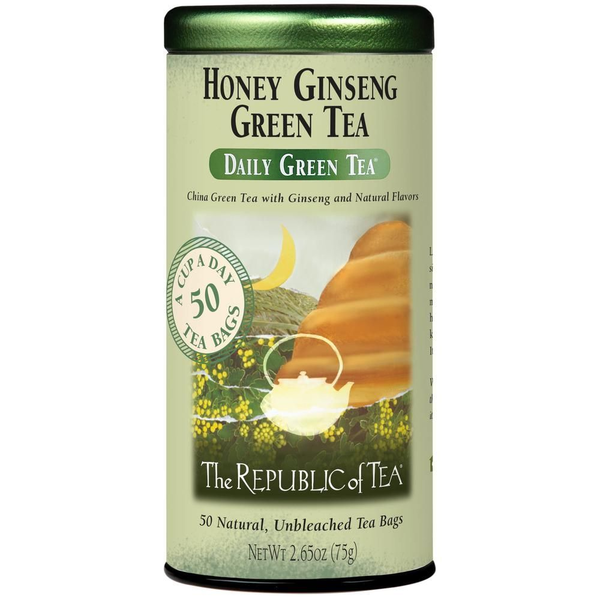 The Republic of Tea Honey Ginseng Green Tea Bags Same-Day Delivery