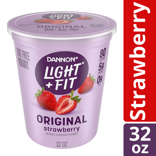 Dannon Light + Fit Original Strawberry Fat Free Yogurt Same-Day