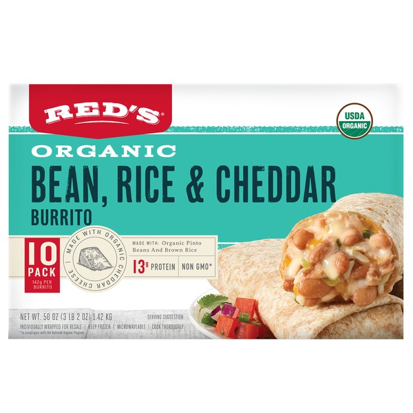 Red's Natural Foods Organic Bean Burrito (10 ct) from Costco Instacart