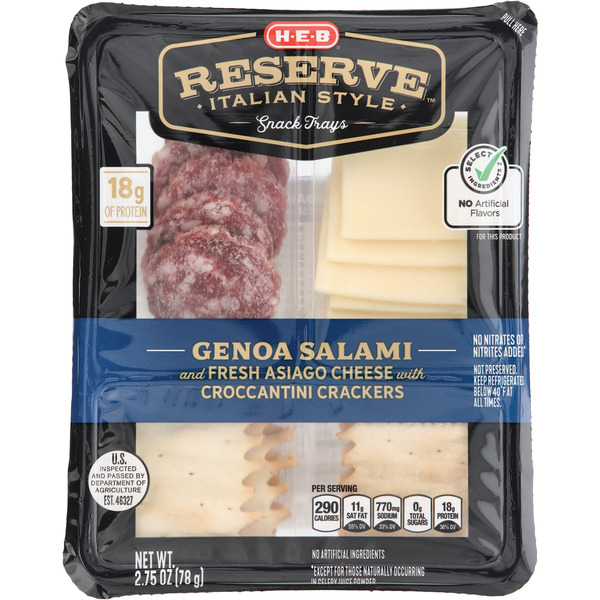 Select Ingredients H-E-B H-e-b Select Ingredients Italian Style Reserve Genoa Salami And ...