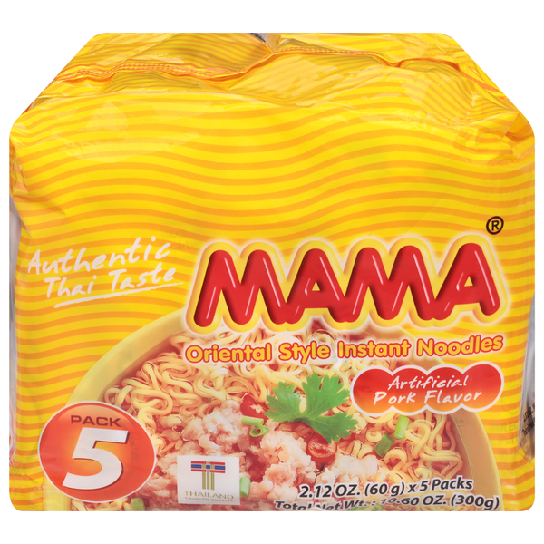 ドッグフード mama. Mama Noodles, Instant, Oriental Style, Pork Flavor, 5 Pack Same