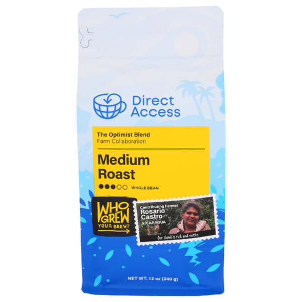Direct Access Direct Access The Optimist, Whole Bean Coffee, Medium Roast, 12 oz — product image