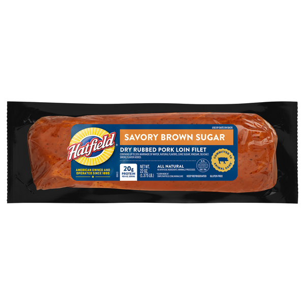 Hatfield Dry Rubbed Savory Brown Sugar Pork Loin Filet Same-Day