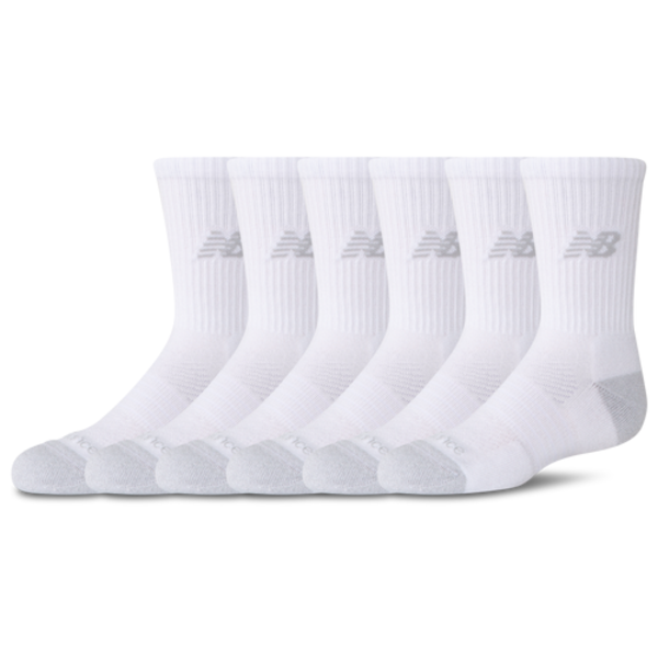 New Balance Boys' Active Cushion Crew Socks, M - White