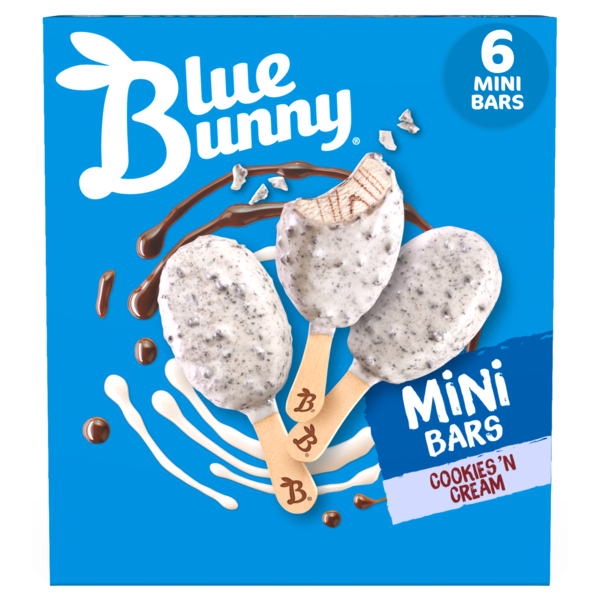 Blue Bunny Mini Bars Cookies and Cream Crunch Frozen Dessert Same-Day  Delivery or Pickup | Tony's Fresh Market