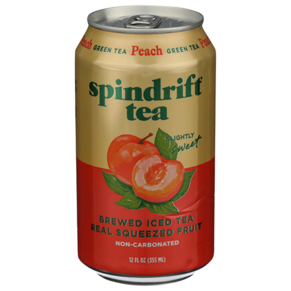 Spindrift Peach Green Brewed Iced Tea Real Squeezed Fruit