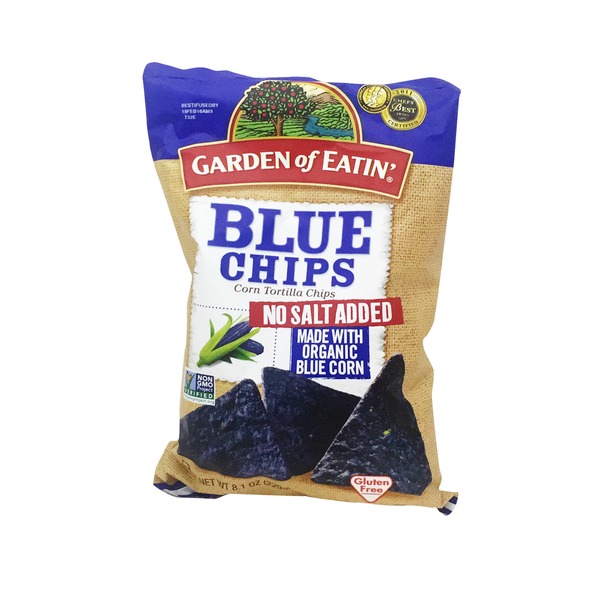 Garden of Eatin' No Salt Added GlutenFree Blue Chips Made with Organic