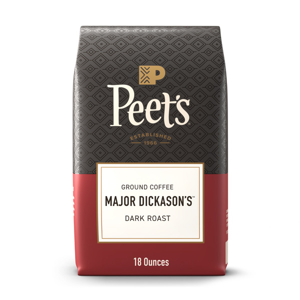 Peet's Coffee Major Dickason's Blend, Dark Roast Ground Coffee, Bag