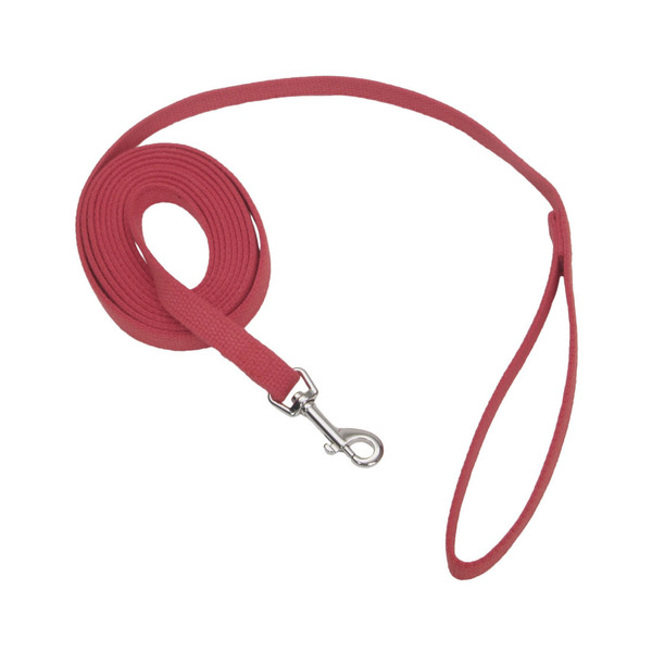 Coastal Pet 5/8" x 10' Red Cotton Web Collar Lead for Pets