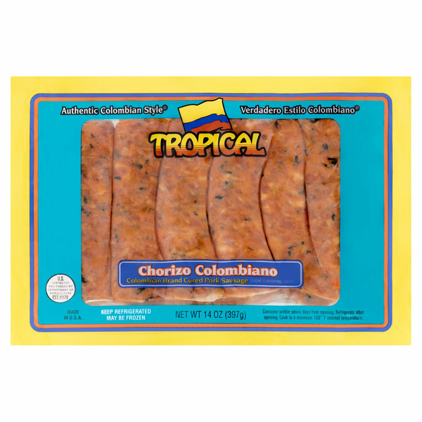 Tropical Chorizo Colombiano Cured Pork Sausage Same-Day Delivery