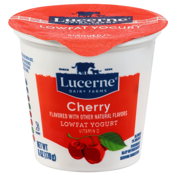 Lucerne Yogurt, Lowfat, Cherry Flavored