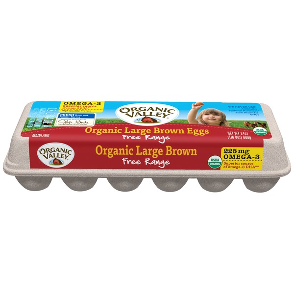 Organic Valley Organic Large Brown Eggs Omega3 Eggs from Whole Foods