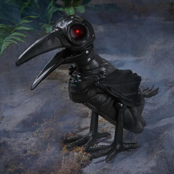 Home Accents Holiday Grave & Bones Animated Led Skeleton Black Crow