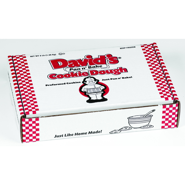 Frozen David's Cookies - Peanut Butter Cookie Dough, 1.5 oz each - 120 ct