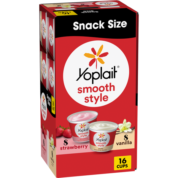 Yoplait Smooth Style Low Fat Yogurt Snack Cups Variety Pack