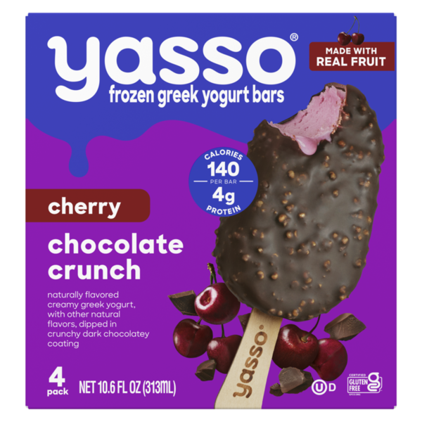 Yasso Frozen Greek Yogurt Bars Cherry Chocolate Crunch Same-Day