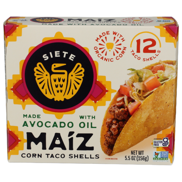 Siete Corn Taco Shells Made With Avocado Oil 12 Pack Same-Day