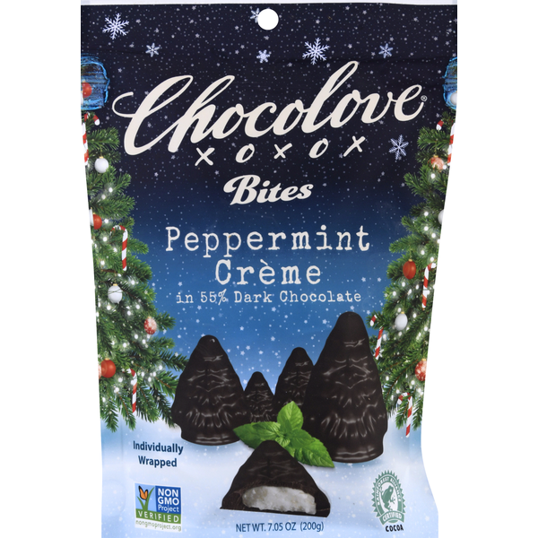 Chocolove Bites, Peppermint Creme in 55% Dark Chocolate Same-Day