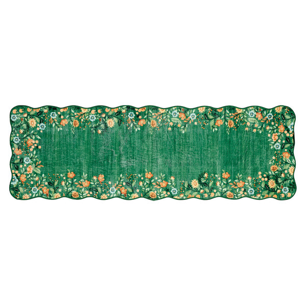 ALDI KIRKTON HOUSE 2x6 Washable Runner - Green Floral Same-Day