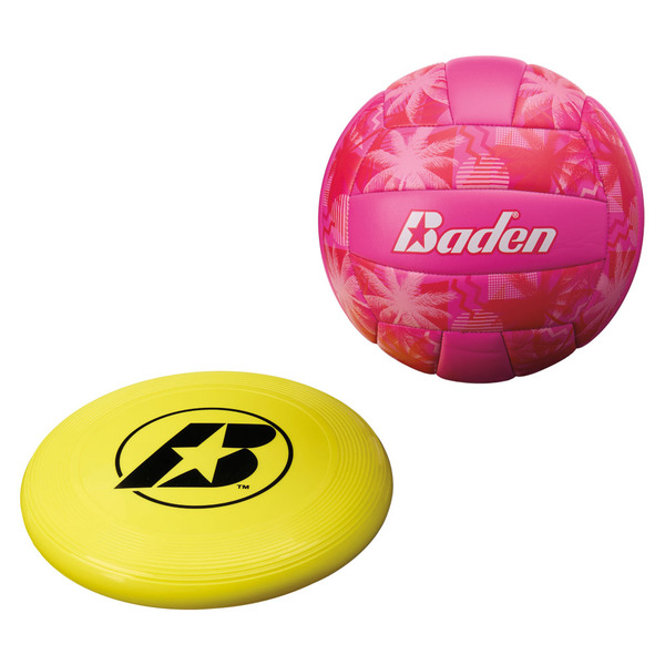 Baden Pink Volleyball/ Yellow Disk Beach Combo Set Same-Day