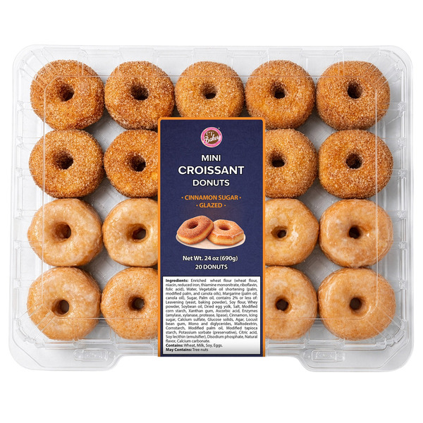CT Bakery Mini Croissant Donuts, 20-count