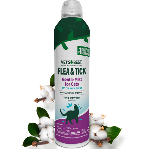 Vet'S Best Gentle Mist Flea & Tick Treatment Spray for Cats
