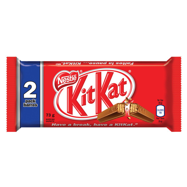 Kit Kat Mega Size, Two 4-finger Wafer Bars, Milk Chocolate