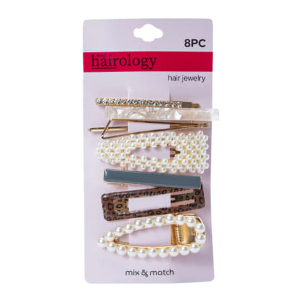 Almar Sales Assorted Fashion Jewelry Hair Clips -Brown