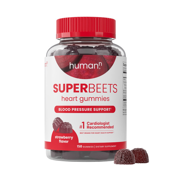 SuperBeets Heart Gummies, Strawberry, 150ct