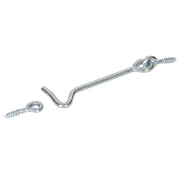 Hillman Hardware Essentials 6 in. Cd-Gate Hook & Eye, Zinc