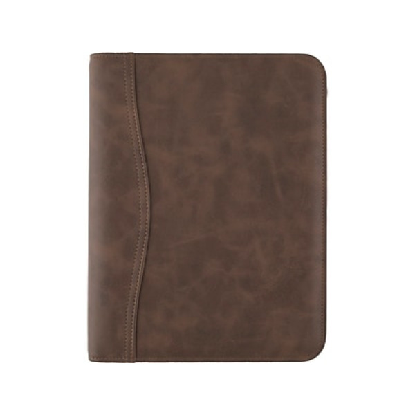 At-A-Glance 031-0140-04 5.5" x 8.5" Distressed Brown Leatherette Personal Organizer Undated Starter Set