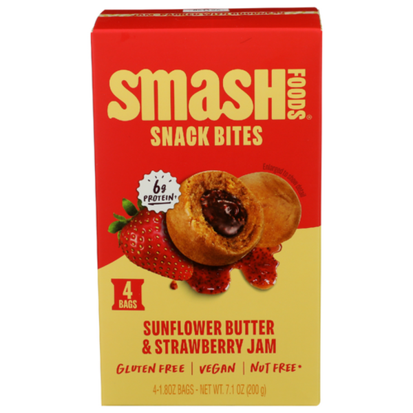Smash Foods Sunflower Butter & Strawberry Jam Superfood Snack Bites