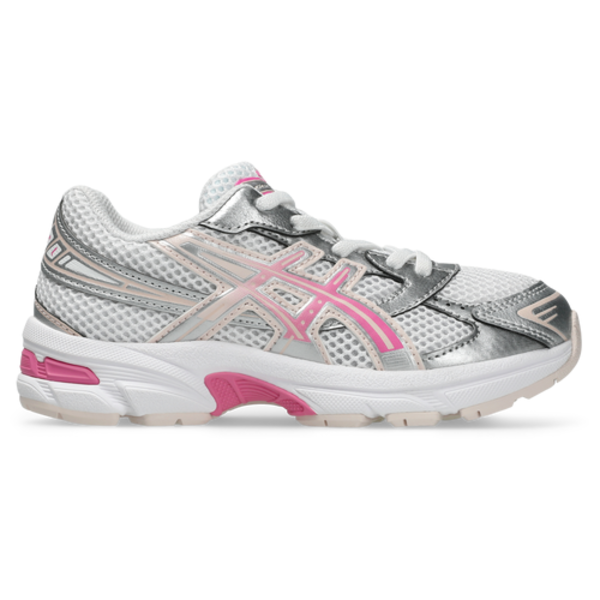 Asics Little Kids' Gel-1130 Casual Shoes, Size 1 - White/Dragon Fruit